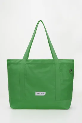 100% Recycled Big Tote Bag Green