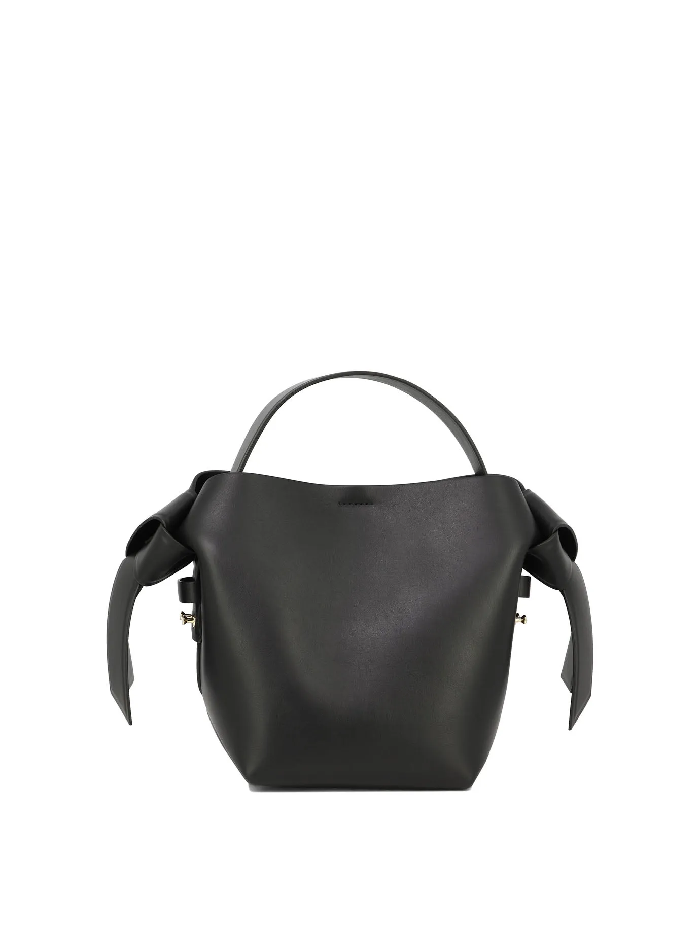 ACNE STUDIOS Luxurious Black Leather Top-Handle Shoulder Bag for Women - SS24