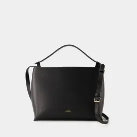 A.P.C. Sleek Black Calfskin Crossbody Bag for Women