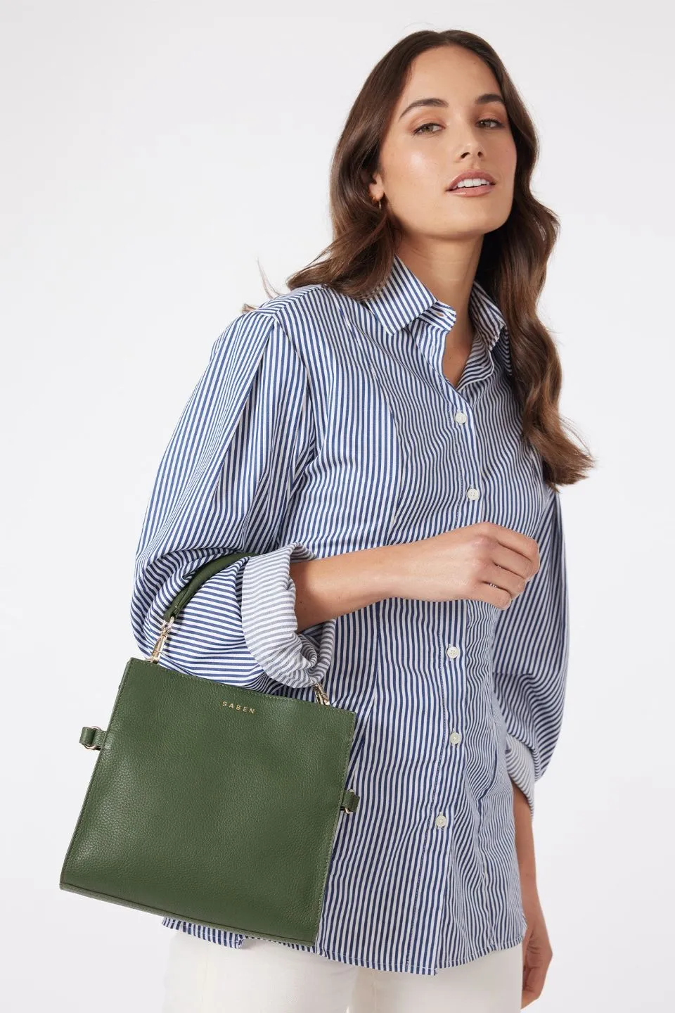 Bea Evergreen Leather Crossbody Bag