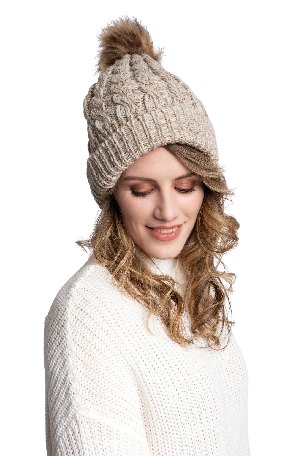 Beige - Cozy Lined Hat