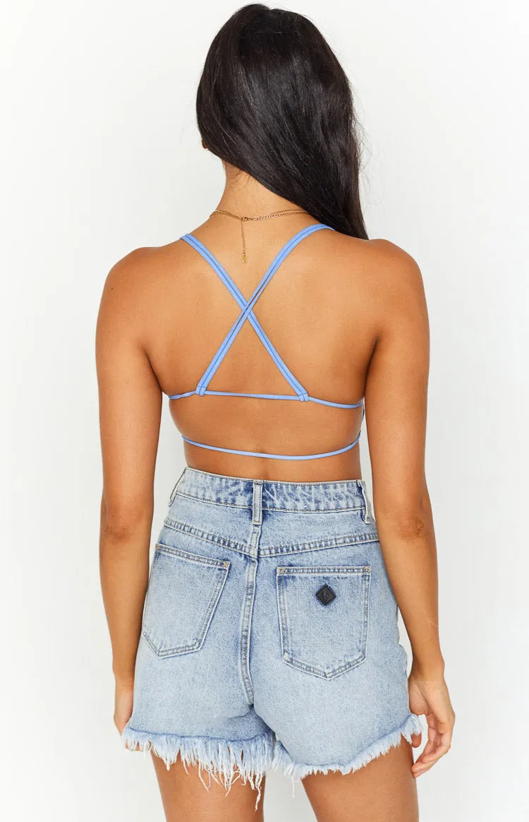 Believe Blue Crop Top