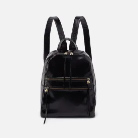 Billie Backpack In Polished Leather - Black