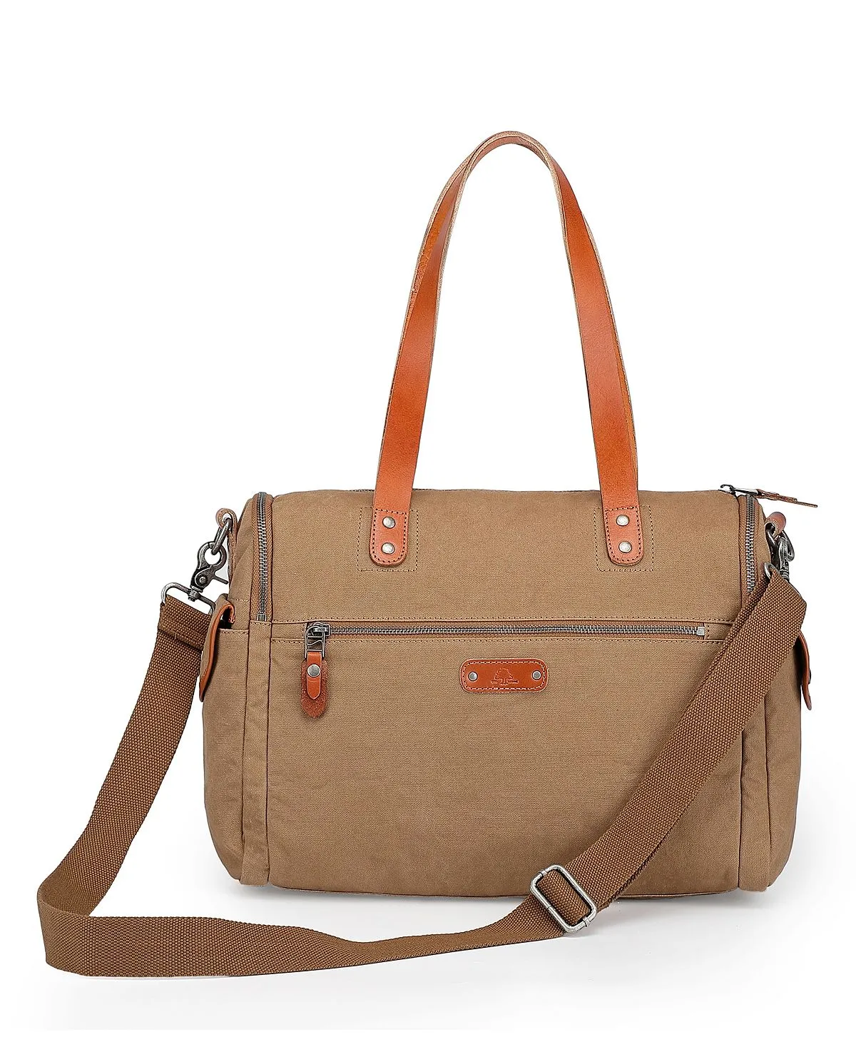 Canvas satchel bag Super Horse TSD BRAND, brown