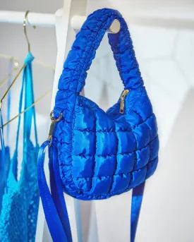 Carya Quilted Crossbody Bag  - Blue