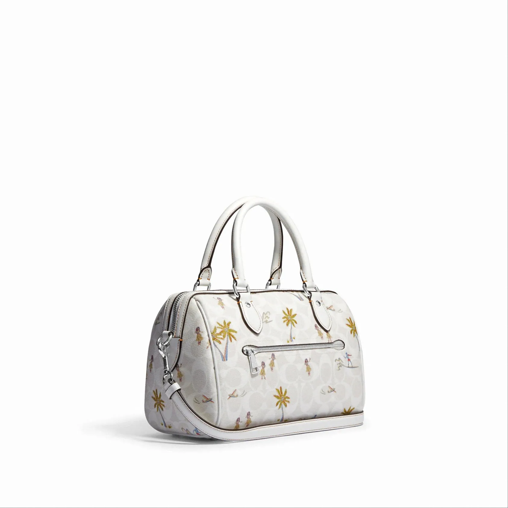 Coach Rowan Satchel In Signature Canvas With Hula Print