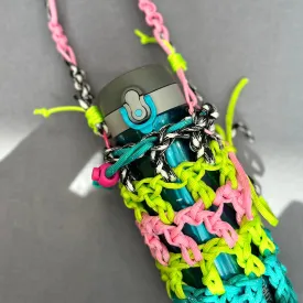 Crocheted Mini bag / bottle bag with wristlet