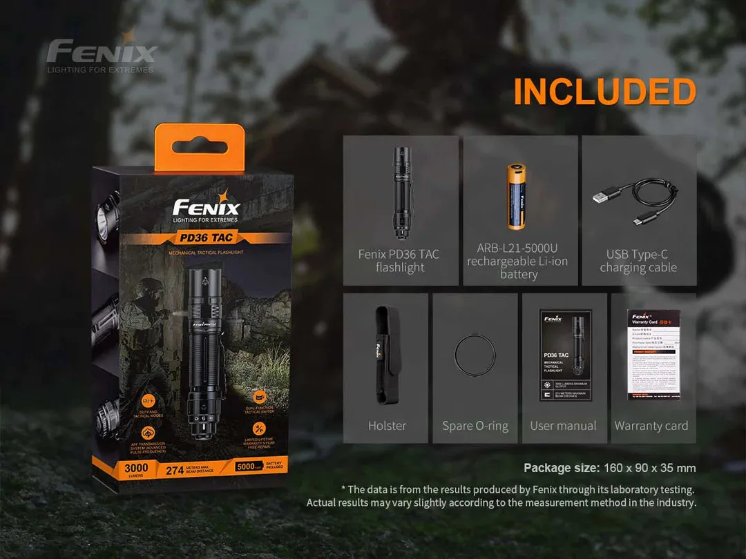 Fenix PD36TAC Tactical LED Flashlight