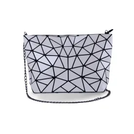 High-Quality Luminous Geometric Holographic Crossbody Bag With Chain for Women