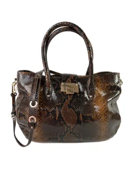 Jimmy Choo brown and black snakeskin tote