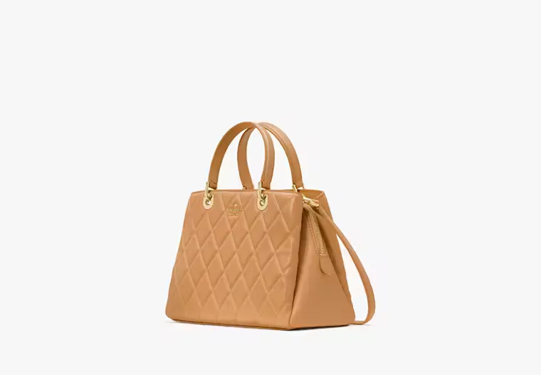 Kate Spade Carey Quilted Sullivan Satchel In Tiramisu