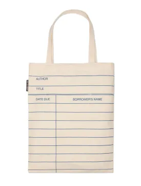 Library Card: Natural tote bag