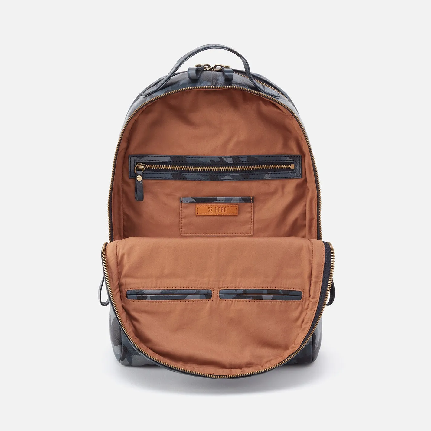 Maddox Backpack in Silk Napa Leather - Blue Camo