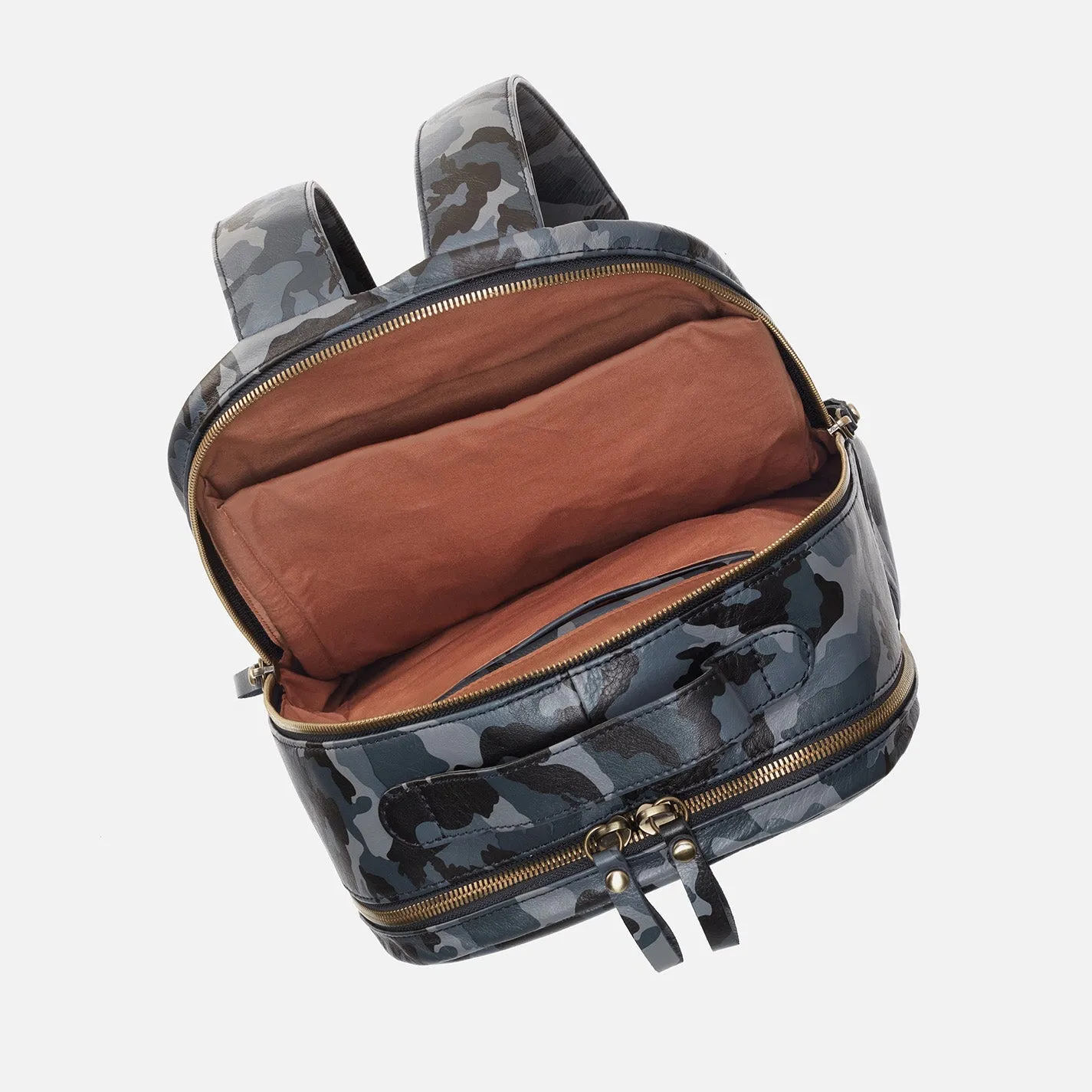 Maddox Backpack in Silk Napa Leather - Blue Camo