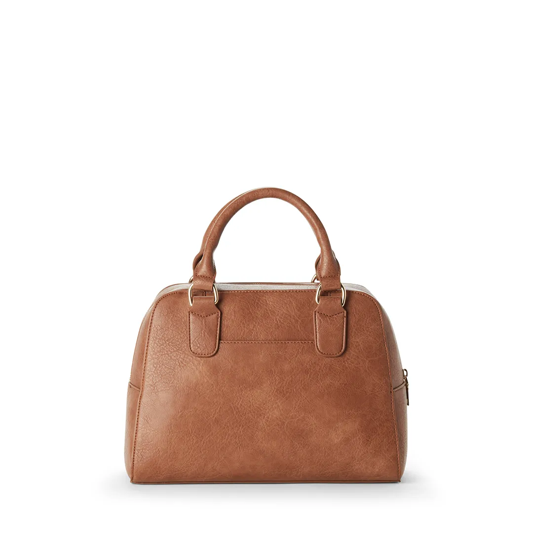 MADELYN Vegan Satchel in Camel