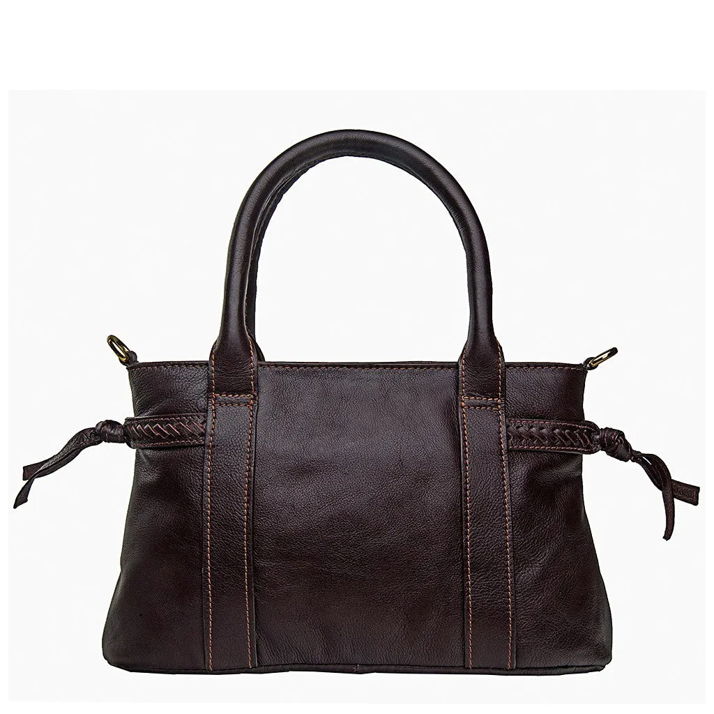 Mina Leather Small Satchel