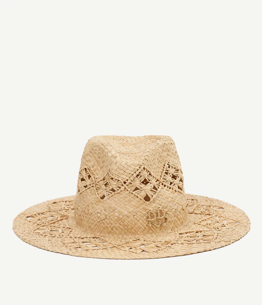 Monogram-embellished Fedora Hat