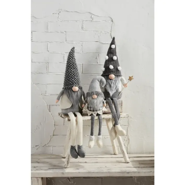 Mudpie Deluxe Grey Holiday Gnome Collection