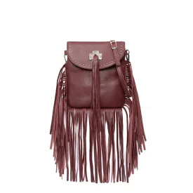 MWR-033  Montana West  Genuine Leather Fringe Crossbody Bag