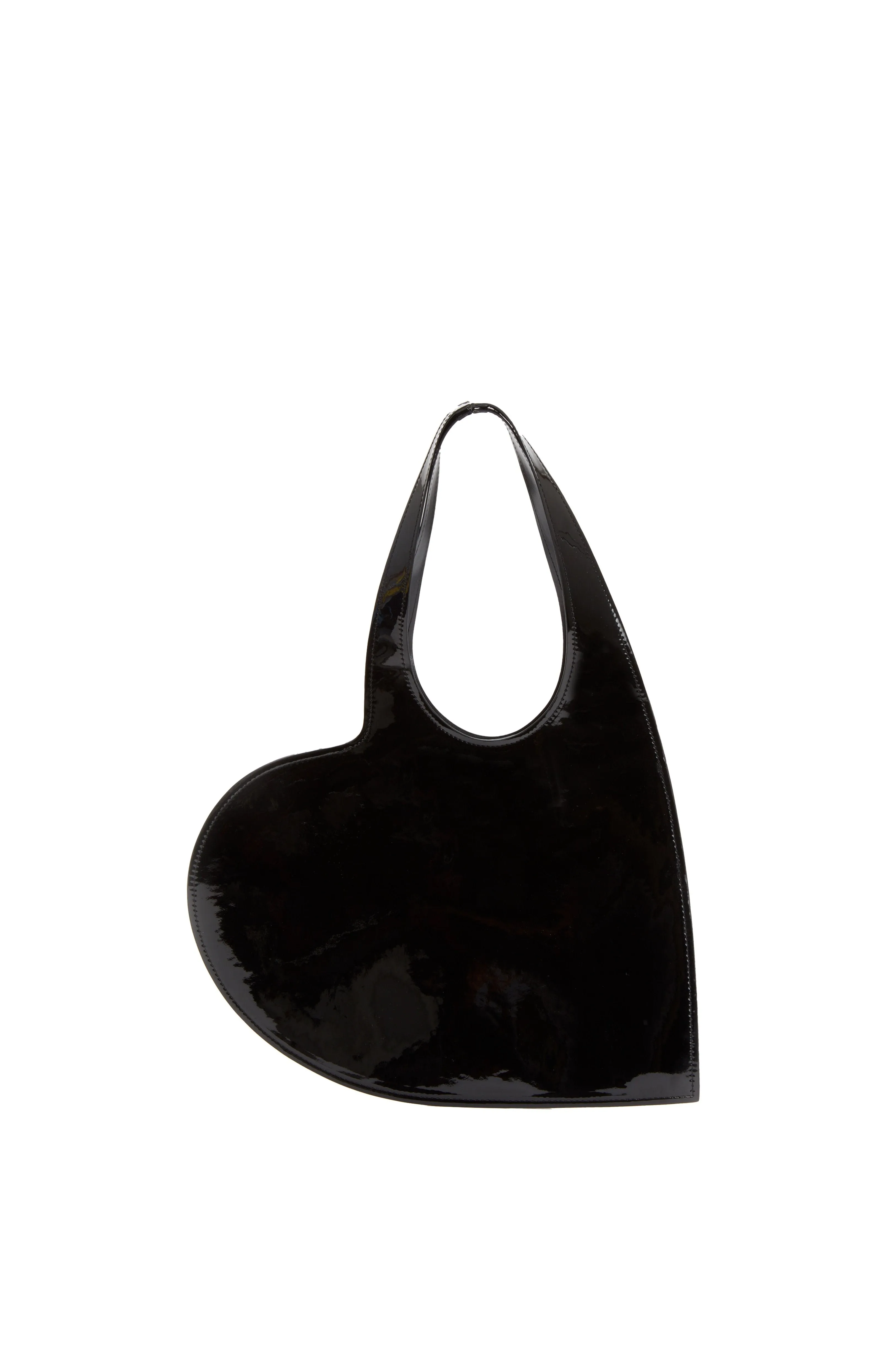 Patent Mini Heart Tote Bag