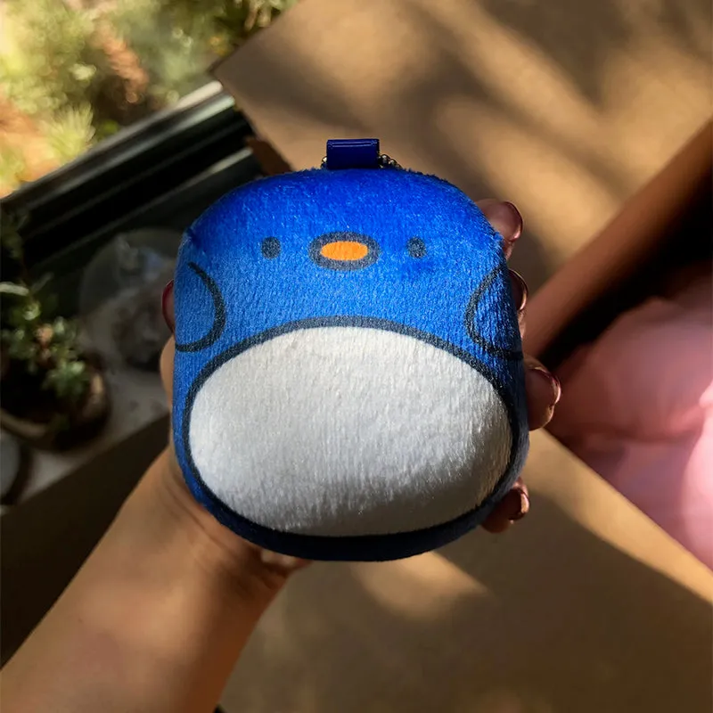 Penguin Round Plush Keychain