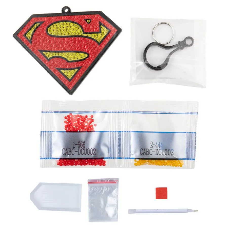 "Superman" Crystal Art Bag Charm Kit DC