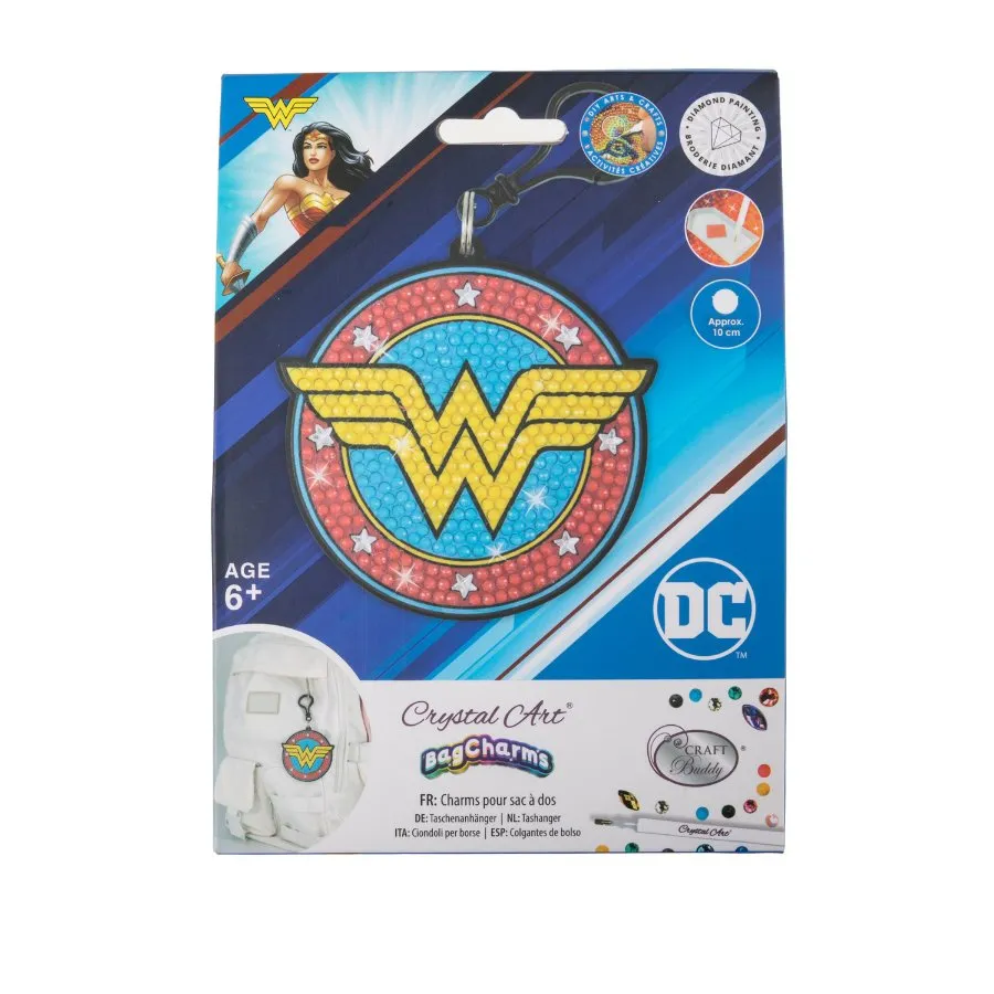 "Wonder Woman" Crystal Art Bag Charm Kit DC