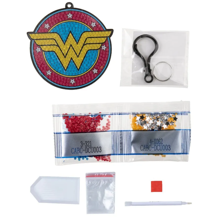 "Wonder Woman" Crystal Art Bag Charm Kit DC