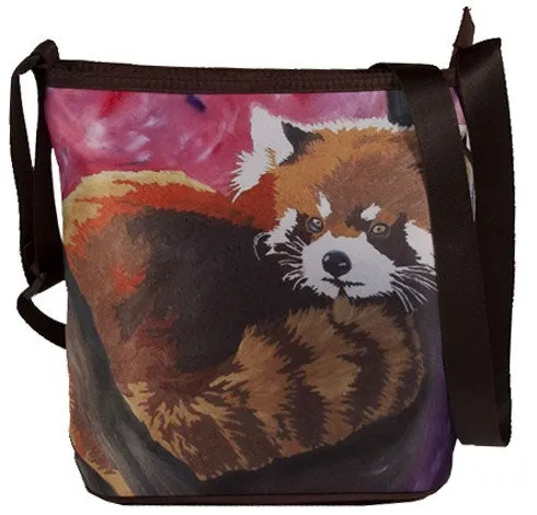 Red Panda Large Cross Body Bag- Shy Beauty