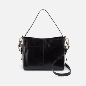 Render Small Crossbody In Polished Leather - Black