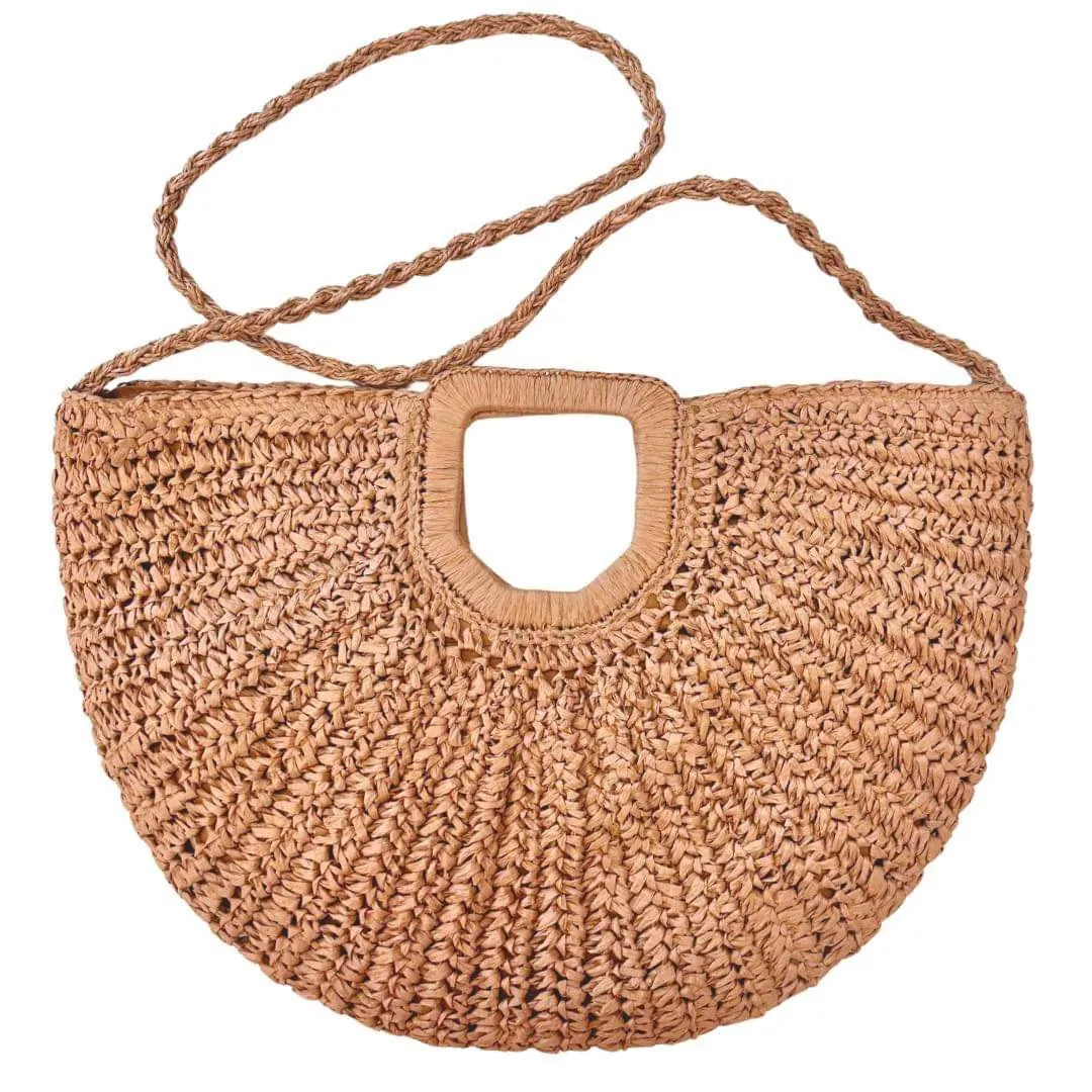 Round Straw Tote Bag