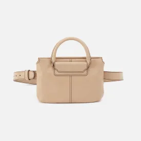 Sheila Belt Bag in Polished Leather - Quartz