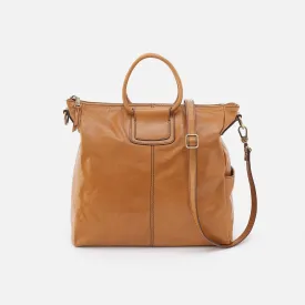 Sheila Large Satchel In Polished Leather - Natural