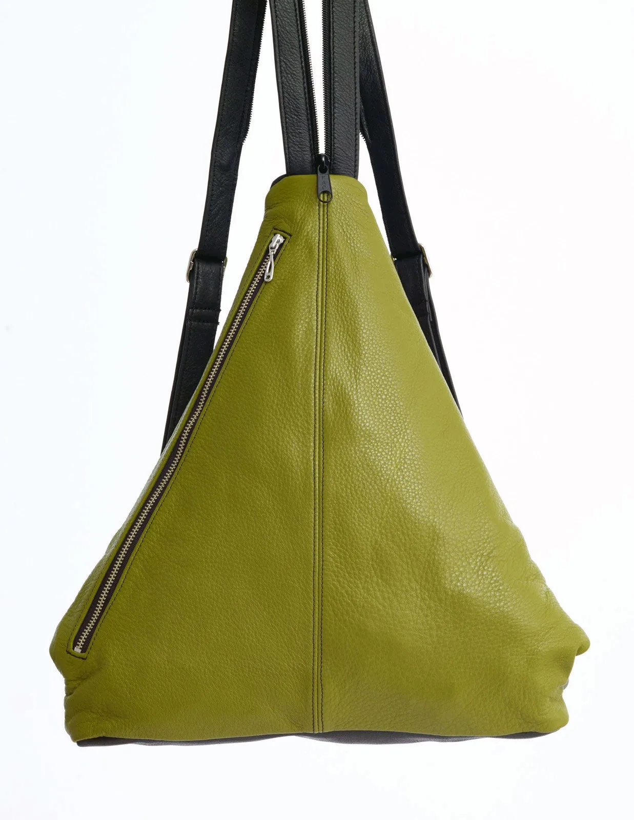 Triangle Fold - Siena Motif - Colourful Genuine Leather Bag Backpack Shoulder Bag