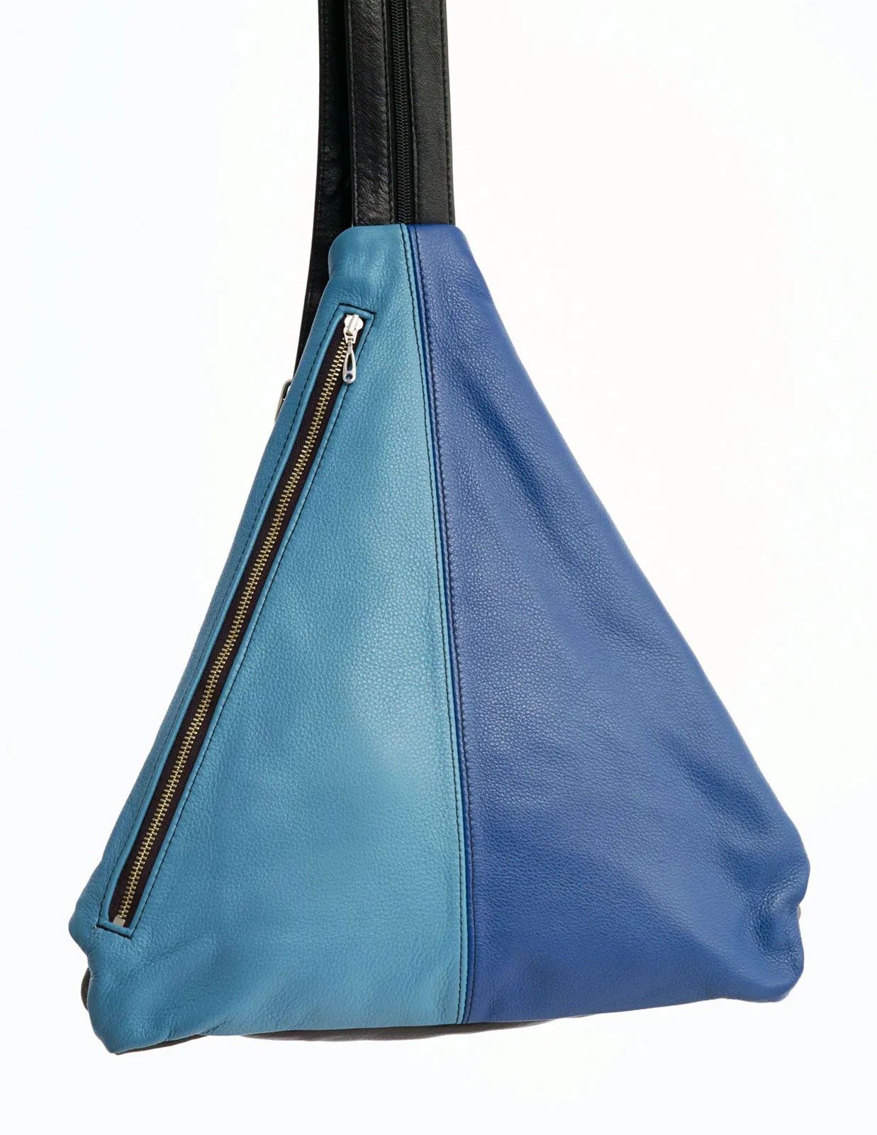 Triangle Fold - Siena Motif - Colourful Genuine Leather Bag Backpack Shoulder Bag