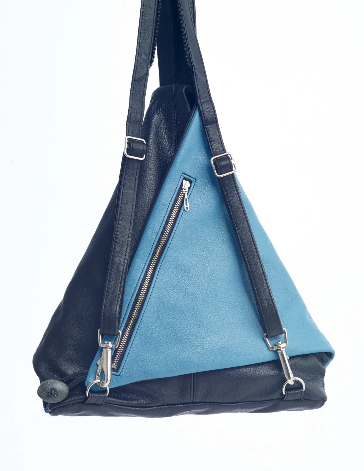 Triangle Fold - Siena Motif - Colourful Genuine Leather Bag Backpack Shoulder Bag