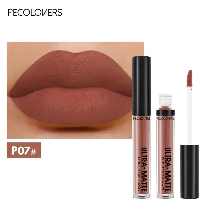 Waterproof Nude Lip Gloss - Long-lasting Velvet Matte Lipstick