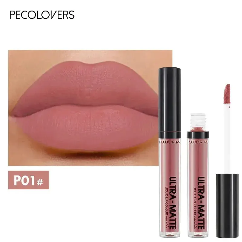 Waterproof Nude Lip Gloss - Long-lasting Velvet Matte Lipstick