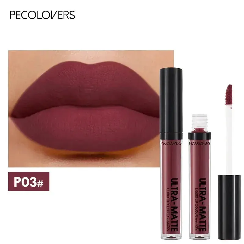 Waterproof Nude Lip Gloss - Long-lasting Velvet Matte Lipstick