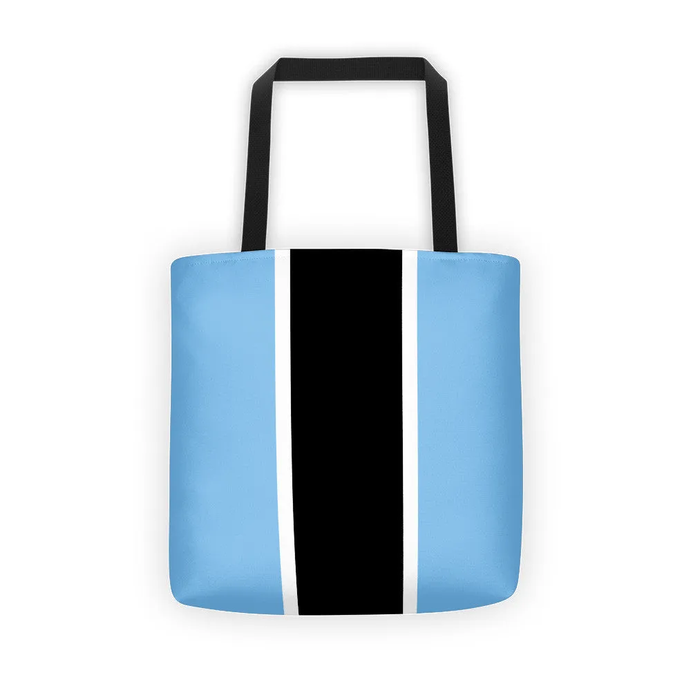 Windrush Blue, Black & White Tote Bag by Robert Bowen